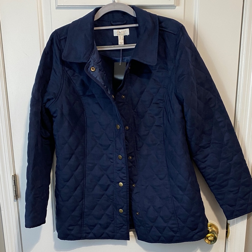 Talbots Quilted Blue Puffer Jacket